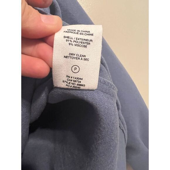 Anthropologie Avec Les Filles Blue Oversized Shacket Patch Jacket Sz. S - Picture 6 of 8